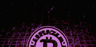 The Rise of The Crypto Hardware Wallet: How They’re Changing the Game Digital art of the Bitcoin logo with a purple background.