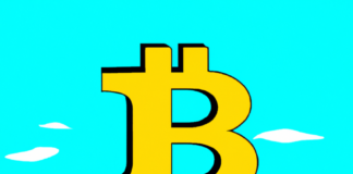 Bitcoin halving 2024: What to expect? Digital art of the bitcoin logo on a mountain.